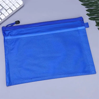 Durable A4 Mesh Zipper Document Bag for Organization