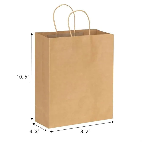 Kraft Brown Paper Shopping Bag With Handles