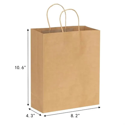 Kraft Brown Paper Shopping Bag With Handles