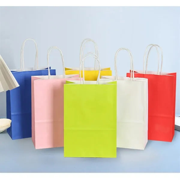 Kraft Brown Paper Shopping Bag With Handles