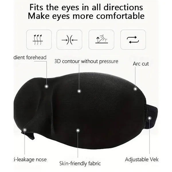 3D Contoured Breathable Light Shading Sleep Eye Mask