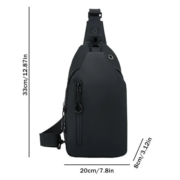 Waterproof Shoulder Bag Crossbody Sling Backpack with USB