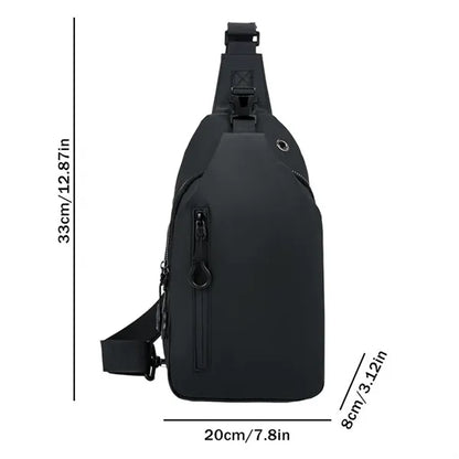 Waterproof Shoulder Bag Crossbody Sling Backpack with USB