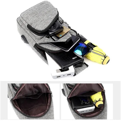 Multipurpose Chest Sling Bag with USB Port