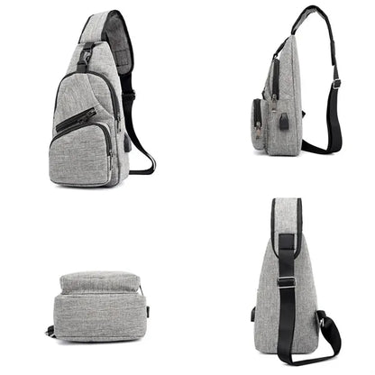 Multipurpose Chest Sling Bag with USB Port