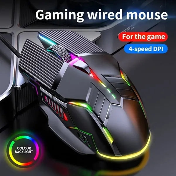 3200 dpi Ergonomic Wired Gaming Led Silent Mouse