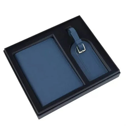 Leather Passport Cover Luggage Tag Set