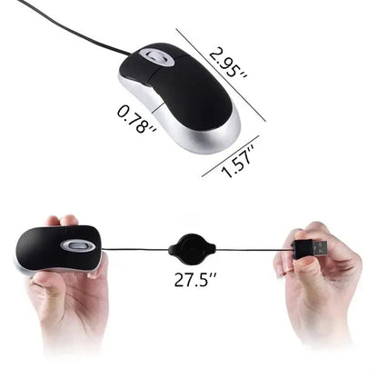 Mini Optical Mouse w/ Metallic Finish Wired