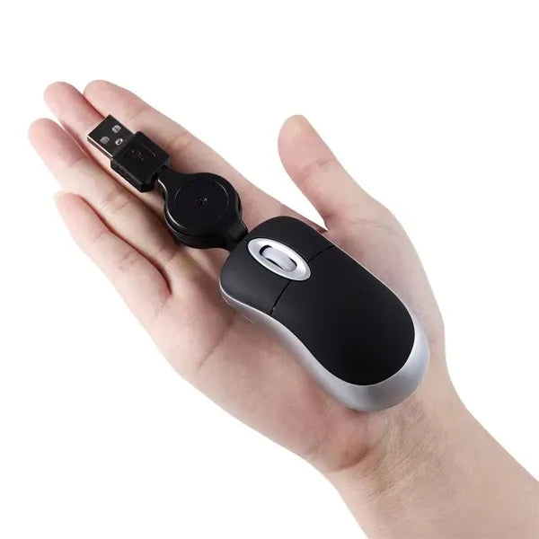 Mini Optical Mouse w/ Metallic Finish Wired