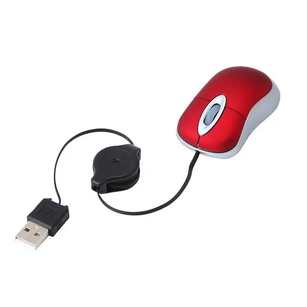 Mini Optical Mouse w/ Metallic Finish Wired