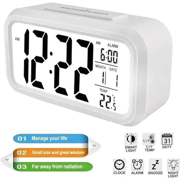 Battery-Operated LED Digital Alarm Clock