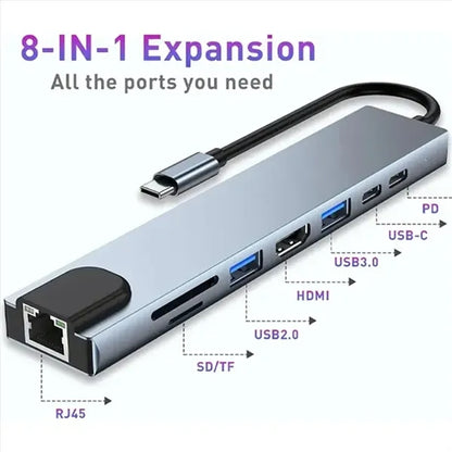 8 in 1 USB-C Multi-Port Adapter