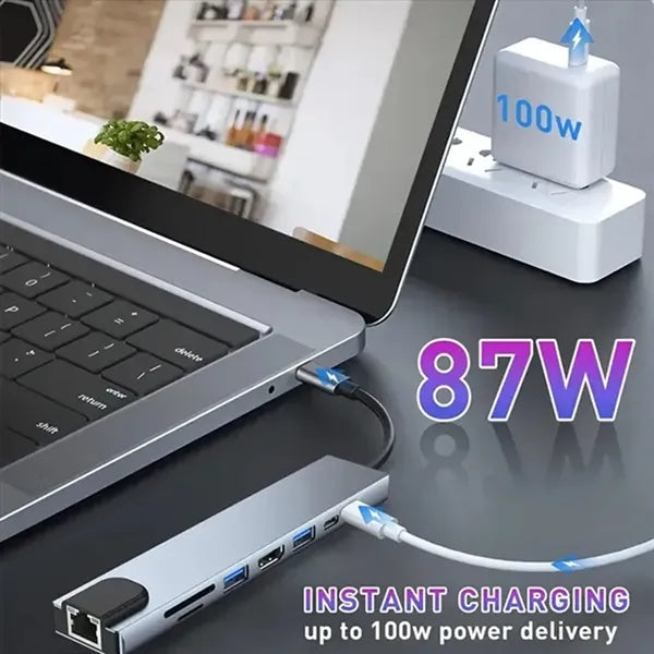 8 in 1 USB-C Multi-Port Adapter