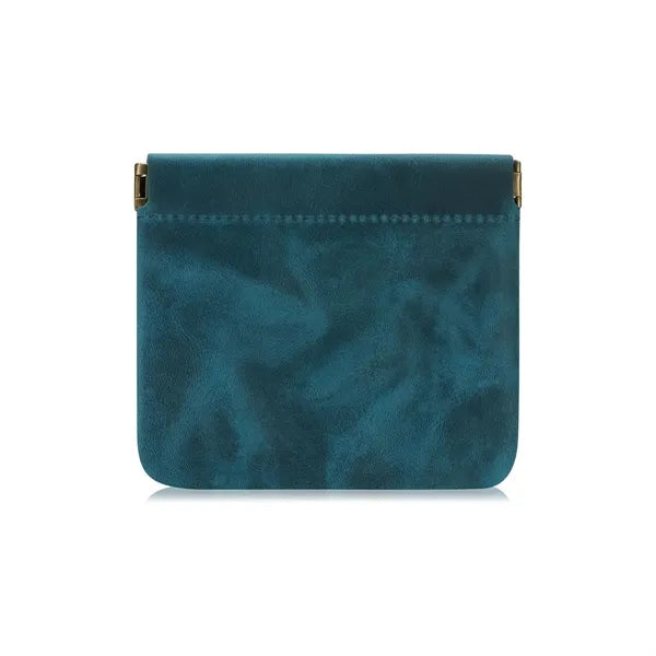 Genuine Leather Squeeze Magnetic Portable Mini Coin Purses