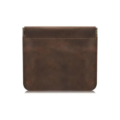 Genuine Leather Squeeze Magnetic Portable Mini Coin Purses