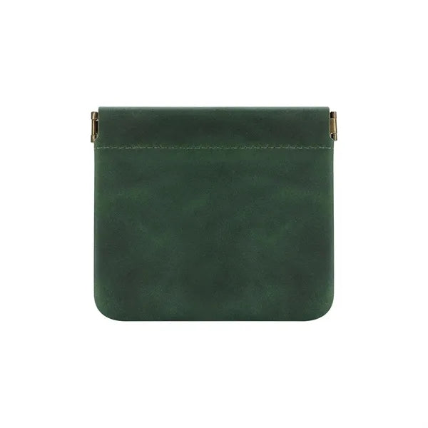 Genuine Leather Squeeze Magnetic Portable Mini Coin Purses