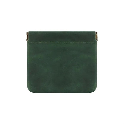 Genuine Leather Squeeze Magnetic Portable Mini Coin Purses