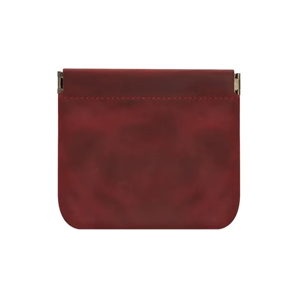Genuine Leather Squeeze Magnetic Portable Mini Coin Purses