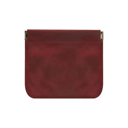 Genuine Leather Squeeze Magnetic Portable Mini Coin Purses