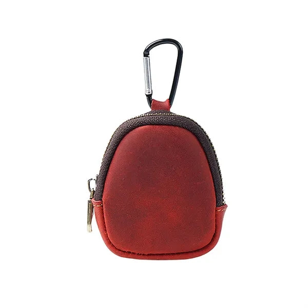 Genuine Cowhide Detachable Hook Large Small Pocket Coin Bag