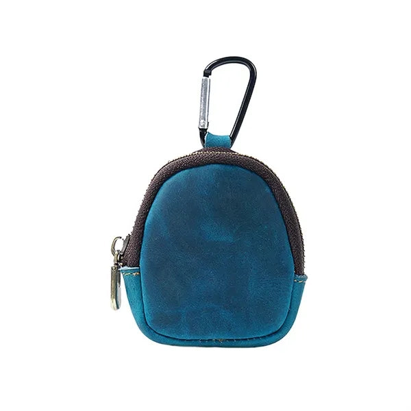 Genuine Cowhide Detachable Hook Large Small Pocket Coin Bag