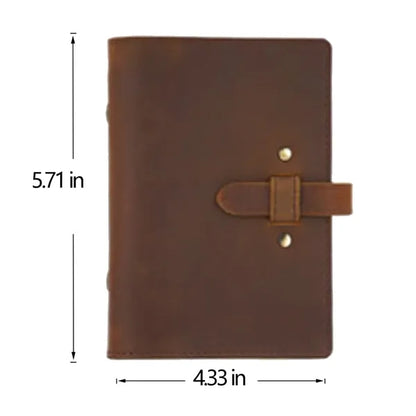 Leather Multi-Functional Zipper Retro Loose Leaf Book Diary