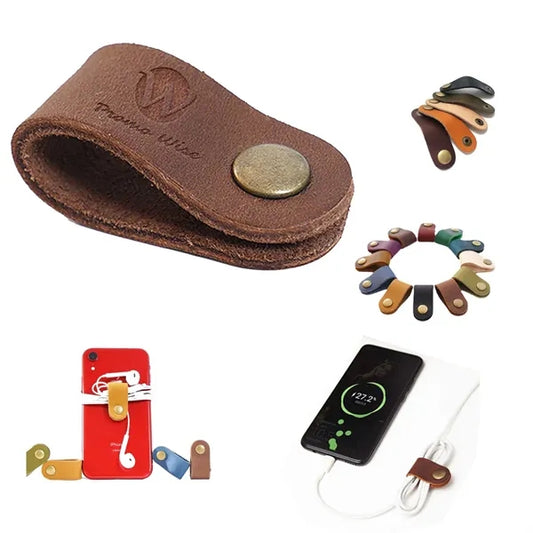 Handmade Practical Buckle Storage Genuine Leather Hub