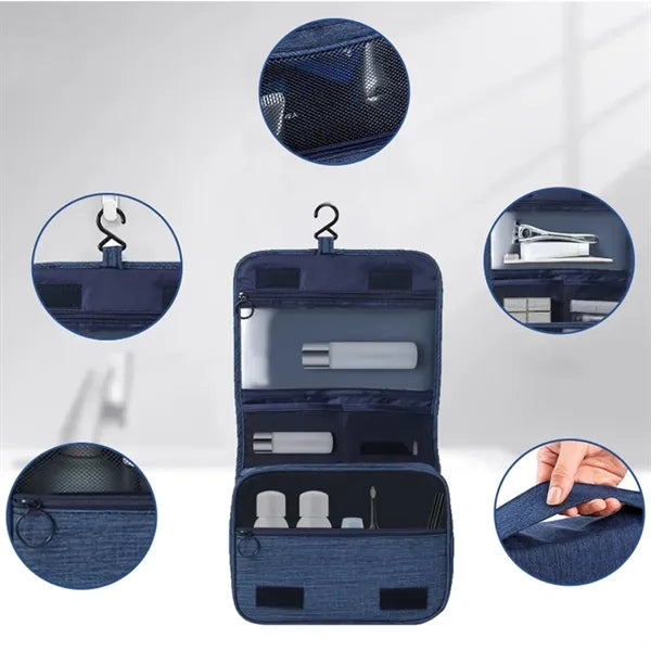 Hanging Travel Toiletry Bag with Dry Wet Separation