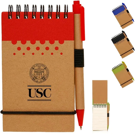 Two-Tone Spiral Notepad w/ Pen
