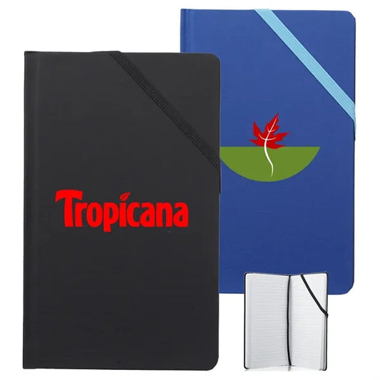5.5 x 8.4 Hardcover Journals Notebooks w/ Corner Band