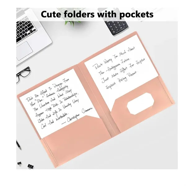 Durable Folders With Pocket School Office File Organizer