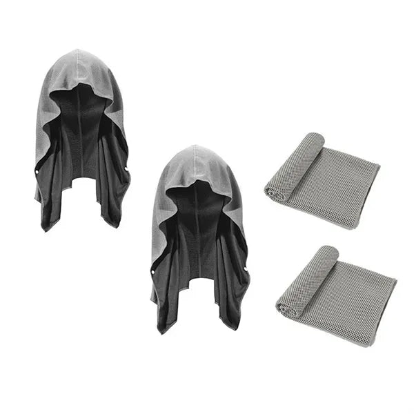 11" x 25" Quick Drying Head Cooling Rags Hoodie Towels