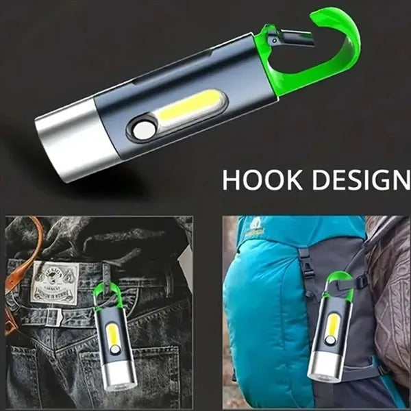 Mini Rechargeable LED Flashlight With Side Light