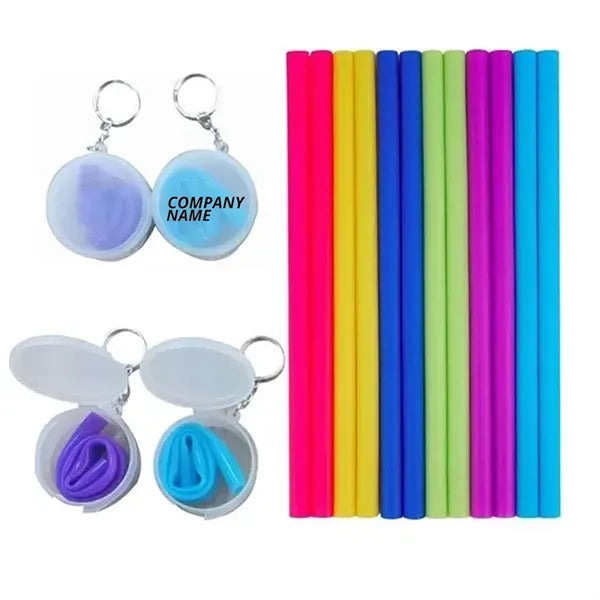 Silicone Straw with Case