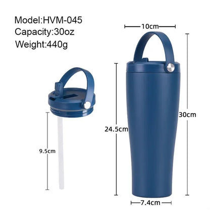 30oz Double Wall Insulated Flip Straw Tumbler
