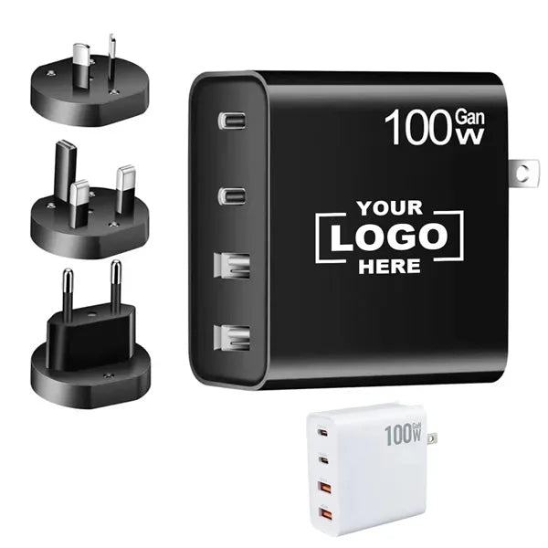 100W PD Power Adapter Charger Type C Ports