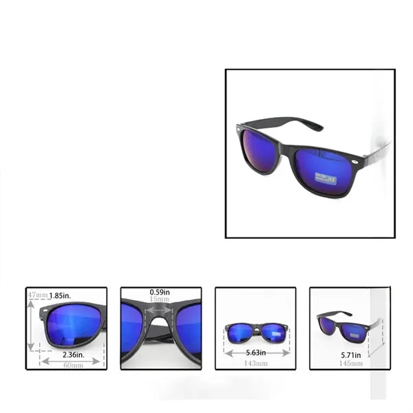 Retro Classic Sunglasses Unisex Polarized Color Mirror Lens