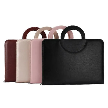 A4 Business Padfolio, Folder Organizer With Zipped Handle