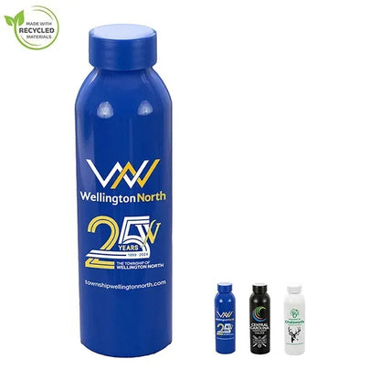 22 OZ Recycled RPET Aluminum Bottle With Low - Prile Lid