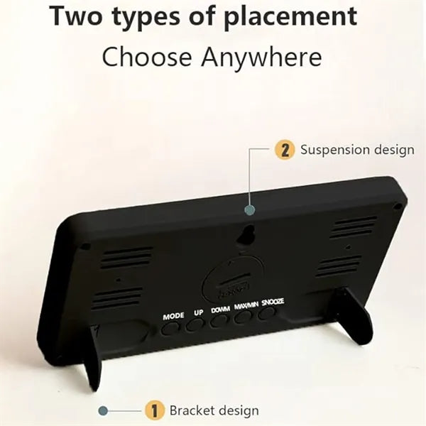 Indoor Temperature Digital Alarm Clock