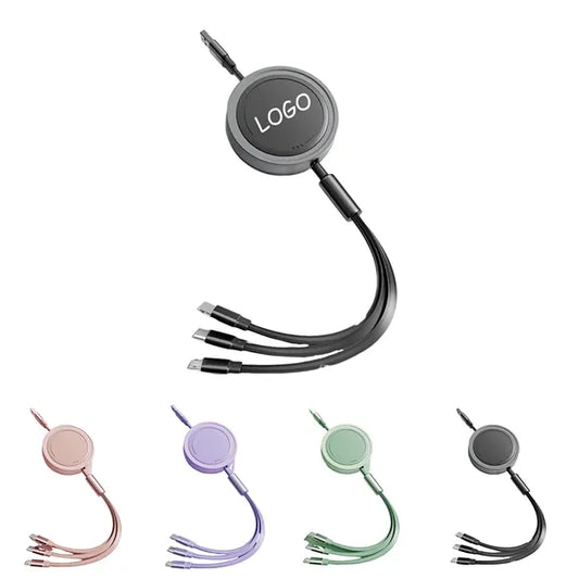 3 In 1 Retractable Cable Fast Charger Cord