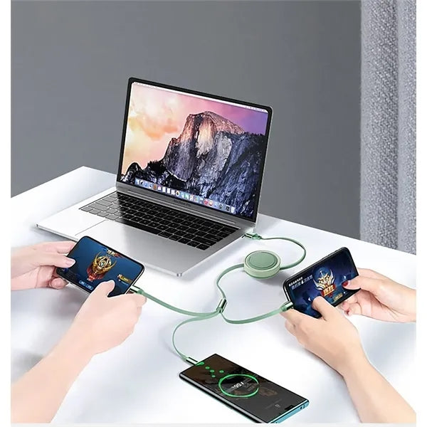 3 In 1 Retractable Cable Fast Charger Cord