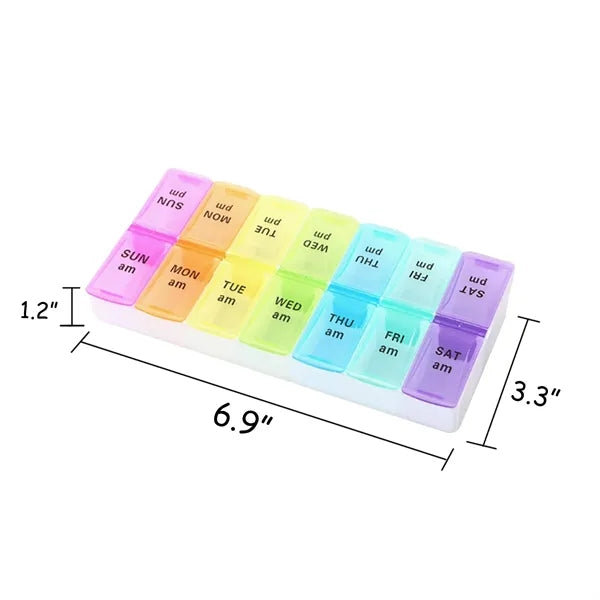 Double Row 7-Day Pill Box