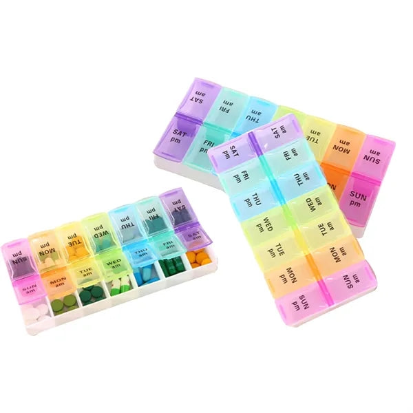 Double Row 7-Day Pill Box