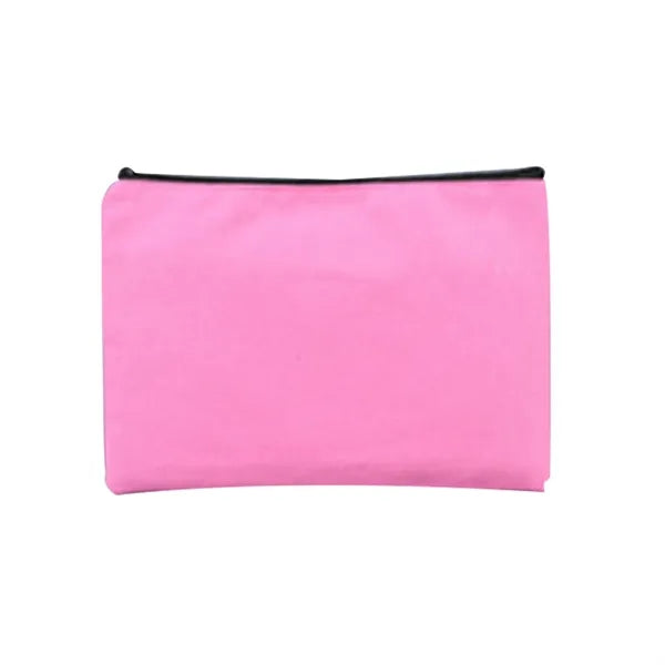 Multi-Purpose Cotton Zippered Solid Color Canvas Bag