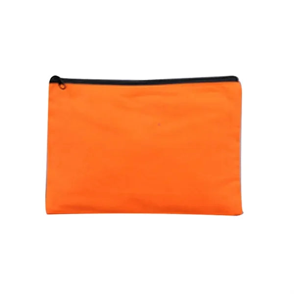 Multi-Purpose Cotton Zippered Solid Color Canvas Bag