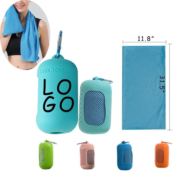 Quick-Drying Cooling Towel With Silicone Storage Bag