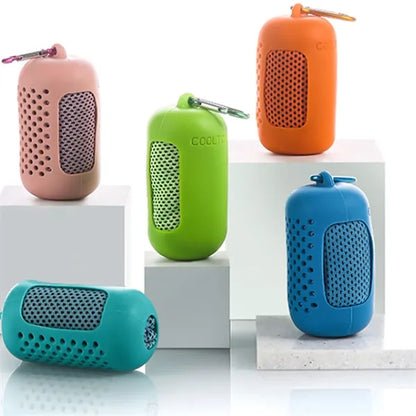 Quick-Drying Cooling Towel With Silicone Storage Bag