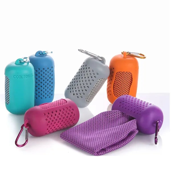 Quick-Drying Cooling Towel With Silicone Storage Bag