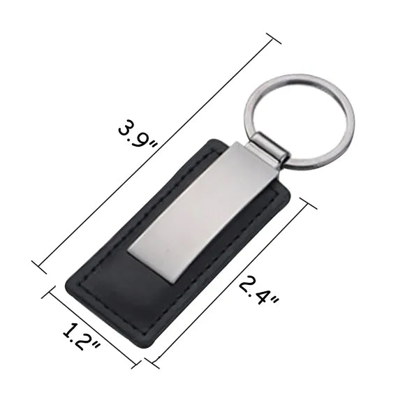 Metal/Leather Keychain